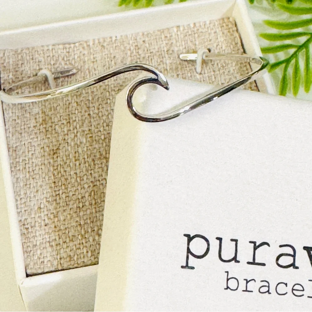 NEW PURA VIDA Silver Wave Cuff Bracelet